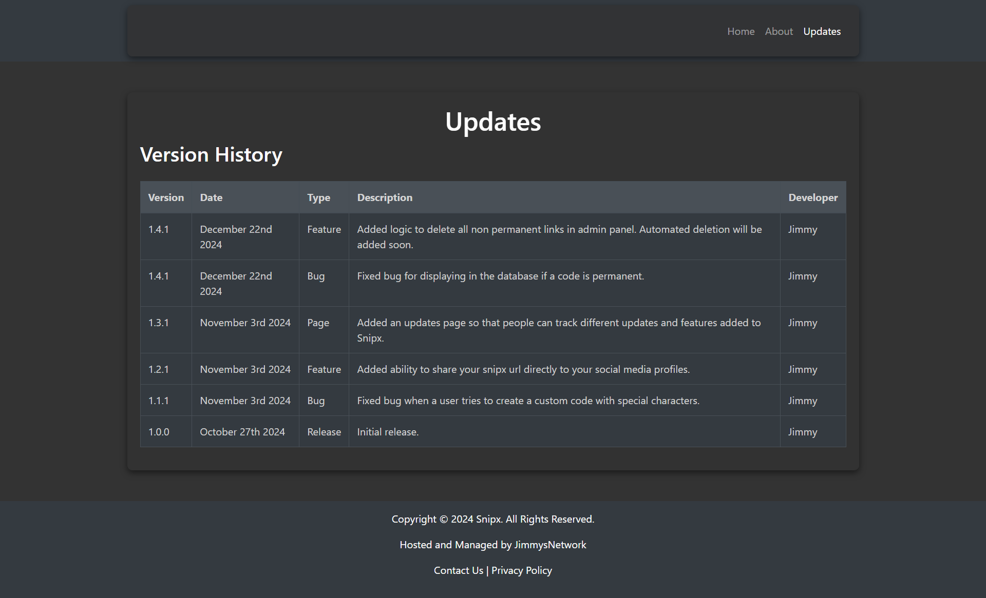 Version Updates